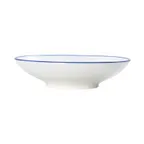 image of Mikasa 5256506 Bistro Bowl, 10" Diameter, 43.94 oz, White with Blue Band, Porcelain