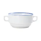 image of Mikasa 5256525 Bistro Soup Bowl, 14.87 oz., 4.9" dia., Round, Vitrified Porcelain, Blue