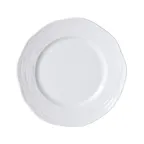 image of Mikasa 5260081 Camilla Plate, 6.25" Dia., Round, Wide Rim, Vitrified Porcelain, Bright White