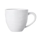 image of Mikasa 5260088 Camilla Cup, 7 oz, Embossed, Vitrified Porcelain, Bright White