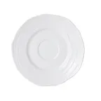 image of Mikasa 5260089 China Saucer, 5.5" Diameter, Round, Wide Rim, Vitrified Porcelain, Bright White