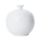 image of Mikasa 5260091 Camilla Sugar Bowl, 10 oz, 3-1/2" dia., Round, Porcelain, Bright White, With Lid