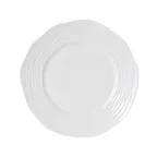 image of Mikasa 5260094 Camilla Plate, 7.5" Dia., Round, Wide Rim, Vitrified Porcelain, Bright White
