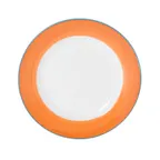 image of Mikasa 5260101 China Plate, 7" Round, Orange, Ceramic Porcelain, Dishwasher, Microwave & Oven Safe