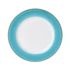 image of Mikasa 5260110 Plate, 10" Round Turquoise Ceramic Porcelain – Dishwasher Microwave Oven Safe