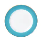image of Mikasa 5260111 China Plate, 11" Round, Turquoise, Ceramic Porcelain, Dishwasher & Microwave Safe