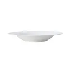 image of Mikasa 5260250 Onda Soup Bowl, 10 oz, 10" dia., Round, Wide Rim, Fluted, Porcelain, Soft White