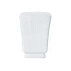 image of Mikasa 5260251 Onda Salt Shaker, 1 3/4" x 1 3/4" x 2 3/10"H, Vitrified Porcelain, Soft White