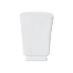 image of Mikasa 5260252 Onda Pepper Shaker, 1-3/4" x 1-3/4" x 2-3/10"H, Square, Fluted, Soft White Porcelain
