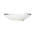 image of Mikasa 5260387 Bistro Bowl, 10.5" Dia., 43.94 oz, White with Black Band, Porcelain, Round, Coupe