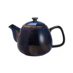 image of Mikasa 5266836 Starlit Teapot, 29.7 oz Blue Porcelain with Lid & Handle