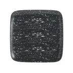 image of Mikasa 5266948 China Plate, 8.7" Square Coupe, Vitrified Porcelain, Pitch Black, Dishwasher Safe