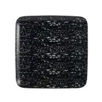 image of Mikasa 5266949 China Plate, 10.6" Square Coupe, Vitrified Porcelain, Pitch Black, Dishwasher Safe