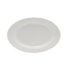 image of Towle Hospitality 5273009 Saratoga Oval 15" China Plate, Dishwasher Microwave Oven Safe