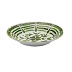 image of Mikasa 5275008 Merenda Flrl China Plate, 9" Round, Green, Dishwasher, Microwave & Oven Safe
