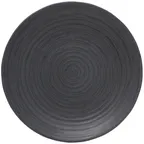image of Mikasa 5275377 Obsidian China Plate - 8" Diameter, Round Shape, Black, Porcelain Dinnerware