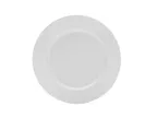 image of Mikasa 5292226 China Plate, 8" Dia., Round, Vitrified Porcelain, White, Bistro Style