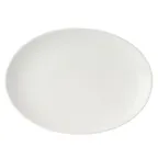 image of Mikasa 5292229 Bistro Blanc China Platter, 14"W Oval, Porcelain, Dishwasher Safe
