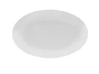 image of Mikasa 5292233 Bistro Blanc China Plate, 13-3/4" Oval, Porcelain, Dishwasher/Microwave/Freezer Safe
