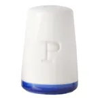 image of Mikasa 5301241 Bistro Pepper Shaker, 2-1/2" dia., Vitrified Porcelain, Blue