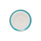 image of Mikasa 5301767 China Saucer, 6" dia., Round, Vitrified Porcelain, Turquoise