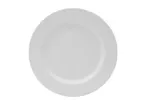 image of Mikasa 5302588 Galleria Dinner Plate, 11" Round White Porcelain, Dishwasher Safe