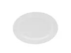 image of Mikasa 5302672 Galleria Plate, 8.6" Oval Porcelain Dinner Plate, White, Dishwasher Safe
