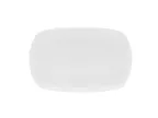 image of Mikasa 5304581 Lola Coupe Plate – 11" Wide, Bone Chine Porcelain, White, Rectangular Dishwasher Safe