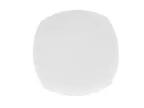 image of Mikasa 5304724 Lola Plate, 10" Square China Dinner Plate, Bone China Porcelain, White