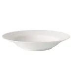 image of Mikasa 5308893 Melinda Round Plate, 9" Deep Rim, White Bone China Dinnerware, 26.7 oz