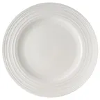 image of Mikasa 5309144 Melinda Dinnerware Plate, 10.2" Wide Rim, Round, White Bone China