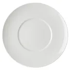image of Mikasa 5312406 Callisto Plate, 11" Round Bone China, White, Wide Rim - Dishwasher Safe