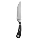 image of Mikasa 5312545 Steak Knife, 9.9" Stainless Steel, Black Handle, Forged, Handwash - 1 Dozen