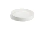 image of Chic 5314734 Deep Rim Porcelain Plate, 9.5" Round White, Stackable, Dishwasher Safe - 1/Each