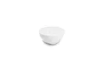 image of Chic 5314799 White Porcelain Bowl, 4" Diameter, 12 oz, Dishwasher & Microwave Safe, Facet Finish