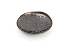image of Chic 5314851 Porcelain Plate, Deep Rim, 10.2" Black With Gold, 36.35 oz, Microwave & Oven Safe