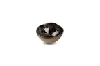 image of Chic 5314856 - Porcelain Bowl, 4" Diameter, 8.5 oz, Black with Gold Trim, Microwave & Oven Safe