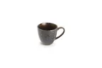 image of Chic 5314860 Porcelain Cup, 4.5" Width, 7.4oz, Black with Gold Finish, Dishwasher & Microwave Safe