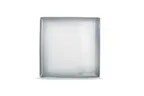 image of F2D 5314877 Square China Plate, 10.2" White Black Porcelain, Dishwasher Microwave & Oven Safe