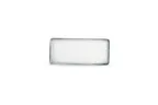 image of F2D 5314878 Rectangular China Plate, 8.7" White with Black Sparkle Porcelain, Microwave & Oven Safe