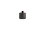 image of F2D 5314898 Sugar Packet Holder, 2.6" W x 2" L, 3.4oz Black Porcelain, Microwave Safe - 1/Each