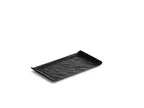 image of Chic 5315168 Rectangular Black Porcelain Dinner Plate, 10" x 5.9", Dishwasher Microwave Oven Safe