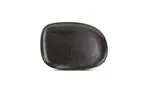 image of F2D 5315316 Ceres Coupe Round Plate, 12.9" x 9.06" Black Porcelain, Dishwasher Microwave Oven Safe