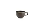 image of F2D 5315323 Black Porcelain Cup, 4.9" Diameter, 9.46oz, Dishwasher, Microwave & Oven Safe