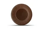 image of F2D 5315329 China Plate, 10.63" Porcelain with Brass Finish, Dishwasher Microwave Oven Safe