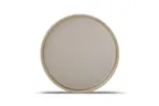 image of F2D 5315387 Round Coupe Plate, 11" Diameter Brown Porcelain, Dishwasher Microwave Oven Safe