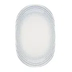 image of ID Fine 5316069 Oval Platter, 8.44" W x 13.13" D x 1.17" H, Azure Blue China, Dishwasher Safe