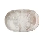 image of ID Fine 5316103 Oval Creme Atlanta China Platter 8.444" W x 13.125" D x 1.167" H Dishwasher Safe