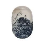 image of ID Fine 5316113 Oval China Platter 4.625" W x 7.25" D x 1" H Azure Aventurin, Dishwasher Safe - 1/Each