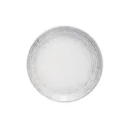 image of ID Fine 5316275 China Plate, 11.667" Diameter Round Coupe Rim, Smoke Marmol Finish